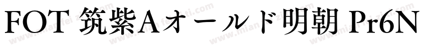 FOT 筑紫Aオールド明朝 Pr6N E Regular字体转换